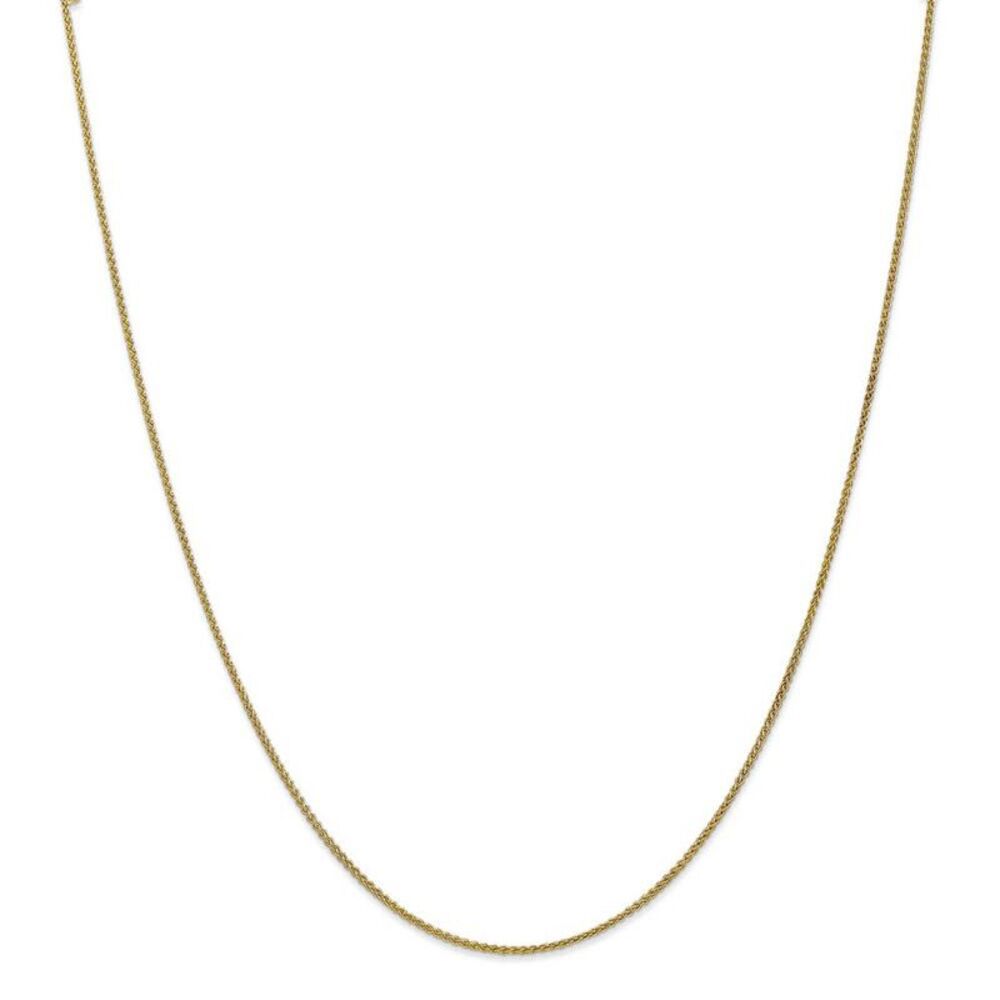 1.25mm 10k Yellow Gold Solid Spiga Chain Anklet, 10 Inch